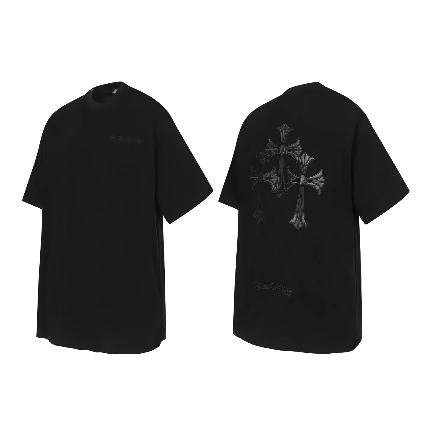 P170 Model 2210 280g heavy double yarn -Chrome Hearts/Chrome Heart Cross✝️Skin embroidered short-sleeved T-shirt -High weight, high density and high quality. The wool is soft, delicate and skin-friendly. It feels soft and silky. It has excellent warmth and skin-friendly properties. -Customized weaving and dyeing, no color difference. No matter the fabric or workmanship details, it beats the ordinary version on the market. -Colour: black white -Size: S M L XL